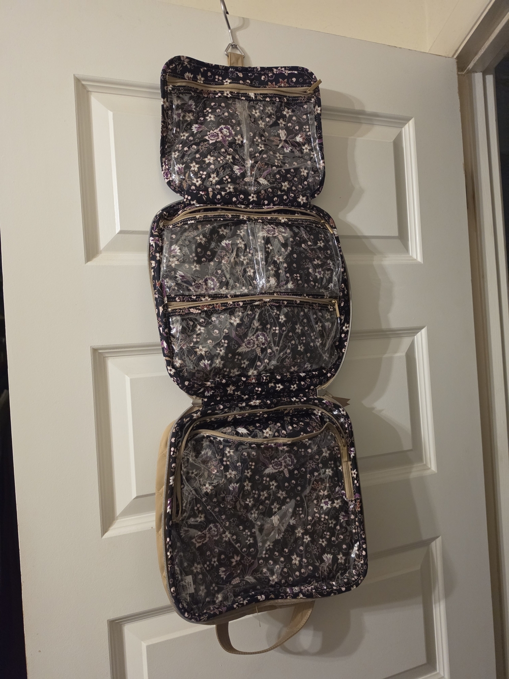 Hanging Floral/Tan Hanging Travel Organizer Bag From Vera Bradley